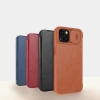 Nillkin Qin Leather Pro Case etui iPhone 14 osłona na aparat kabura pokrowiec obudowa z klapką czarny