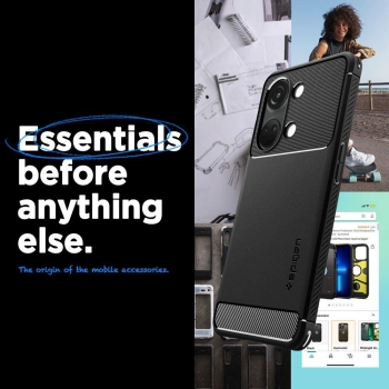 Etui Spigen Rugged Armor na OnePlus Nord 3 5G - czarny mat