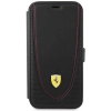 Etui Ferrari Leather Curved Line na iPhone 13 Pro - czarne