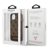 Etui Guess 4G Stripe Collection na iPhone 13 mini - brązowe