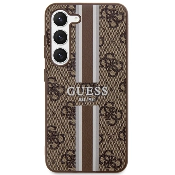 Etui Guess 4G Printed Stripes na Samsung Galaxy S23+ - brązowe