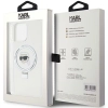 Etui Karl Lagerfeld Ring Stand Karl Head MagSafe do iPhone 15 Pro Max - białe