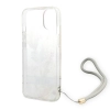 Etui Guess Flower Strap na iPhone 14 Plus - fioletowe
