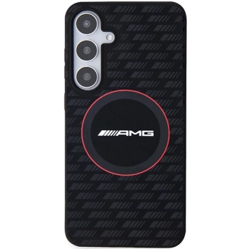 Etui AMG Silicone Carbon Pattern MagSafe na Samsung Galaxy S24 - czarne