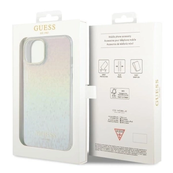 Etui Guess IML Faceted Mirror Disco Iridescent na iPhone 15 - wielokolorowe