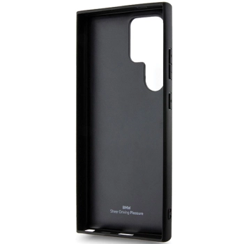 Etui BMW Signature Leather Crossing Lines Pattern na Samsung Galaxy S24 Ultra - czarne