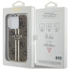 Etui Guess IML 4G Gold Stripe na iPhone 15 Pro - brązowe