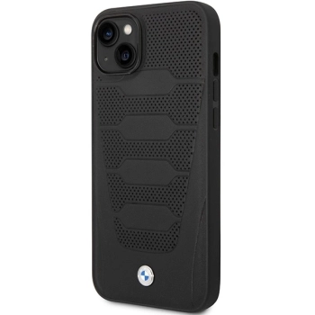 Etui BMW Leather Seats Pattern na iPhone 14 - czarne
