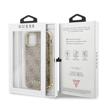 Etui Guess 4G Charms Collection na iPhone 11 / Xr - brązowe