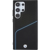 Etui BMW Signature Leather Textured & Line MagSafe na Samsung Galaxy S24 Ultra - czarne