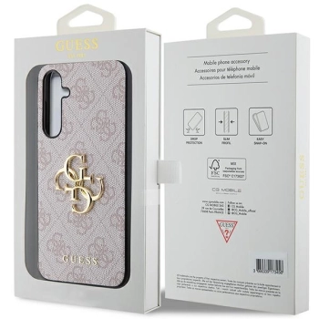 Etui Guess 4G Big Metal Logo na Samsung Galaxy S23 FE - różowe