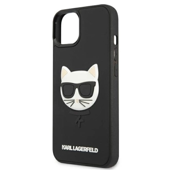 Etui Karl Lagerfeld 3D Rubber Choupette na iPhone 13 mini - czarne