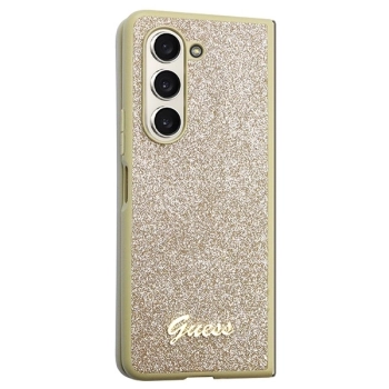 Etui Guess Glitter Script na Samsung Galaxy Z Fold 5 - złote
