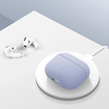 Etui Uniq Lino Silicone na AirPods 3 - beżowe