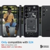 Etui Spigen Ultra Hybrid na Samsung Galaxy S24 - ciemnoszare (wzór Zero One)