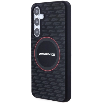 Etui AMG Silicone Carbon Pattern MagSafe na Samsung Galaxy S24+ - czarne