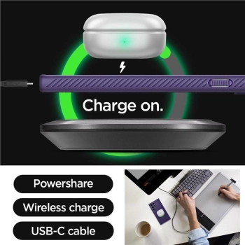 Etui Spigen Liquid Air na Samsung Galaxy S24 Ultra - fioletowe