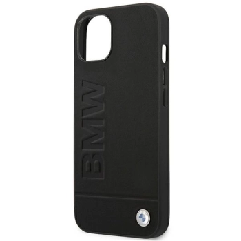 Etui BMW Leather Stamp na iPhone 14 - czarne