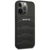 Etui AMG Leather Debossed Lines na iPhone 14 Pro Max - czarne