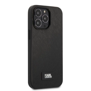 Etui Karl Lagerfeld Saffiano Plaque na iPhone 13 Pro Max - czarne
