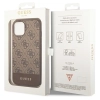 Etui Guess 4G Stripe Collection na iPhone 14 Plus - brązowe