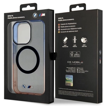 Etui BMW Gradient Bumper MagSafe na iPhone 14 Pro - szare
