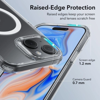Etui ESR Classic Hybrid Halolock MagSafe na iPhone 15 Plus - przezroczyste