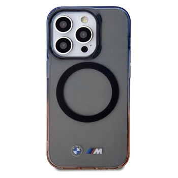 Etui BMW Gradient Bumper MagSafe na iPhone 15 Pro - szare