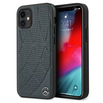Etui Mercedes Bow Line na iPhone 12 mini - granatowe