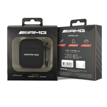 Etui AMG Silicone Big Logo na AirPods - czarne