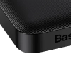 Baseus Bipow powerbank z szybkim ładowaniem 10000mAh 20W czarny (Overseas Edition) + kabel USB-A - Micro USB 0.25m czarny (PPBD050301)