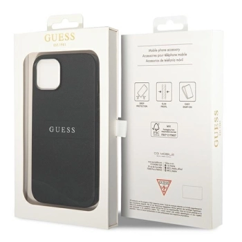 Etui Guess Saffiano Strap na iPhone 14 Plus - czarne