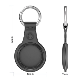 Dux Ducis zestaw 4x silikonowe etui brelok zawieszka case do lokalizatora Apple AirTag (4 kolory: czarny, zielony, różowy, niebieski)