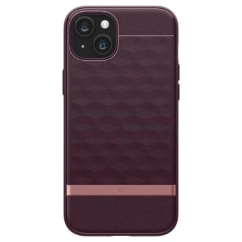 Etui Caseology Parallax Mag z MagSafe na iPhone 15 - burgundowe