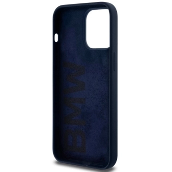 Etui BMW Silicone Metal Logo na iPhone 15 Pro Max - granatowe