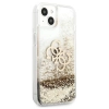 Etui Guess 4G Big Liquid Glitter na iPhone 13 mini - złote