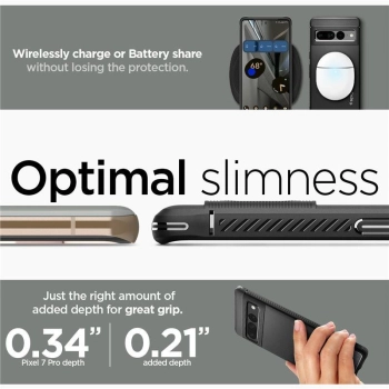 Etui Spigen Rugged Armor na Google Pixel 7 Pro - czarny mat