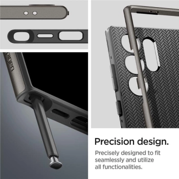 Etui Spigen Neo Hybrid na Samsung Galaxy S24 Ultra - metaliczny szary