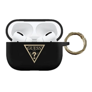 Etui Guess Silicone Triangle Logo na AirPods Pro - czarne
