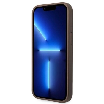 Etui Guess 4G Big Metal Logo na iPhone 14 Plus - brązowe
