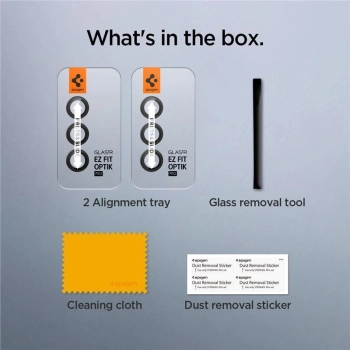 Osłona aparatu Spigen Glas.tR EZ Fit Optik Camera Protector na Samsung Galaxy S23 FE - czarna 2 szt.