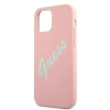 Etui Guess Silicone Vintage na iPhone 12 mini - różowo-zielone