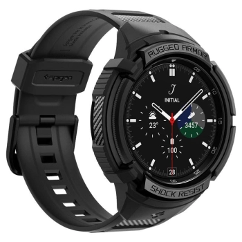 Etui z paskiem Spigen Rugged Armor Pro na Samsung Galaxy Watch 6 Classic (43 mm) - czarne