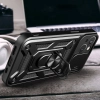 Pancerne etui z podstawką i osłoną aparatu do iPhone 15 Plus Hybrid Armor Camshield - czarne