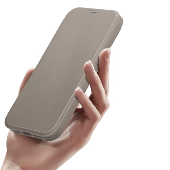 Dux Ducis Skin X Pro etui iPhone 14 Plus magnetyczny pokrowiec MagSafe z klapką beżowy
