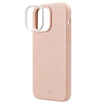 Etui UNIQ Lino Hue Magclick Charging na iPhone 14 Pro Max - różowe