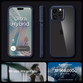 Etui Spigen Ultra Hybrid na iPhone 15 Pro Max - niebieskie
