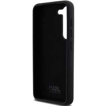 Etui Karl Lagerfeld Silicone Choupette Metal Pin na Samsung Galaxy S24 - czarne