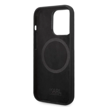 Etui Karl Lagerfeld Silicone Ikonik MagSafe na iPhone 14 Pro Max - czarne