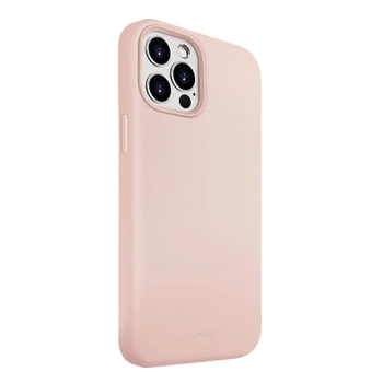 Etui Uniq Lino Hue na iPhone 12 Pro Max - różowe